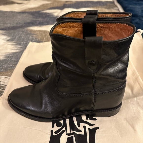 Isabel Marant Black Leather Crisi boots - Picture 11 of 14